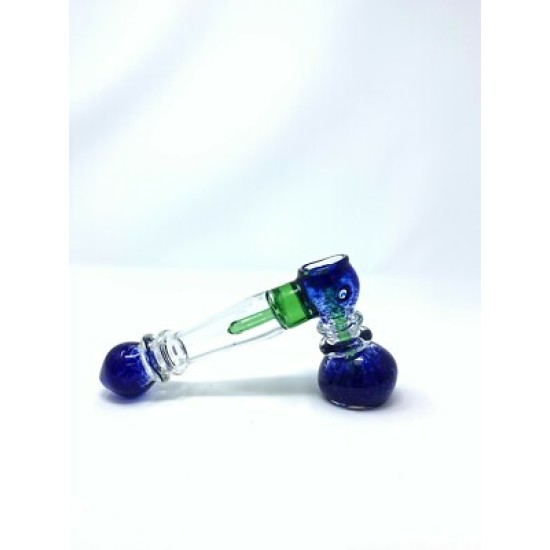 7" GREEN HAMMER GLASS PIPE 7" GREEN HAMMER GLASS PIPE