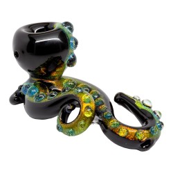 7" HAND CRAFTED FANCY OCTOPUS HAND PIPE 7" HAND CRAFTED FANCY OCTOPUS HAND PIPE