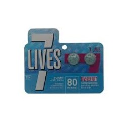 7 LIVES 2CT/PK 80MG - RASPBERRY