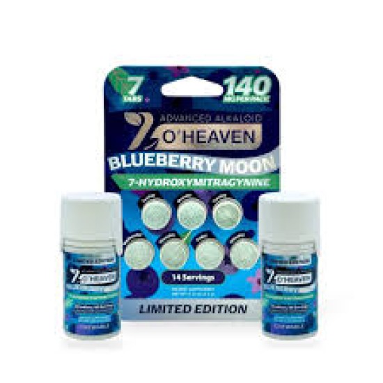 7 O'HEAVEN 7-HYDROXY TABLETS 7CT/SHEET 140MG - BLUEBERRY MOON 7 O'HEAVEN 7-HYDROXY TABLETS 7CT/SHEET 140MG - BLUEBERRY MOON
