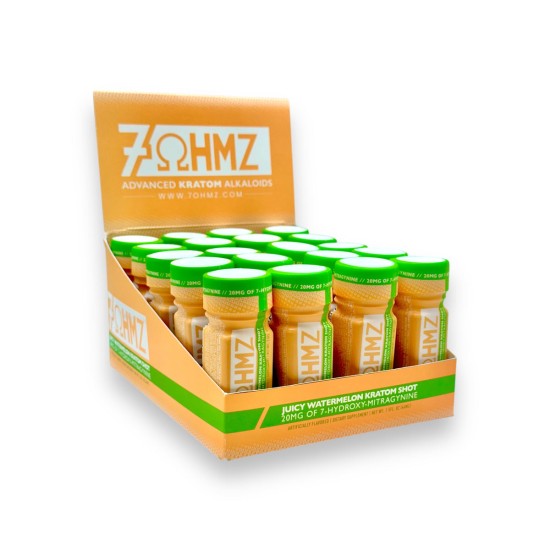 7 OHMZ 7-HYDROXY-MITRAGYNINE SHOTS 20MG 20CT/BX 1.5OZ - JUICY WATERMELON 7 OHMZ 7-HYDROXY-MITRAGYNINE SHOTS 20MG 20CT/BX 1.5OZ - JUICY WATERMELON