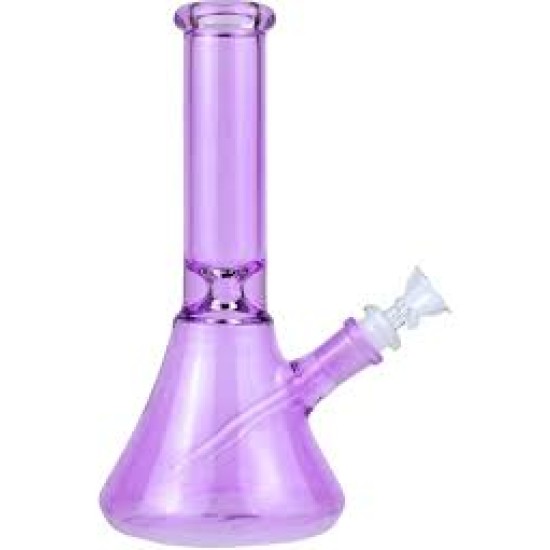 7" PURPLE HANDLE GLASS PIPE FANCY