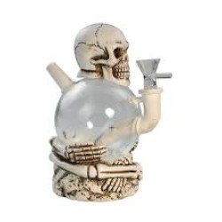 7" RESIN SKULL BALL WATERPIPE 7" RESIN SKULL BALL WATERPIPE