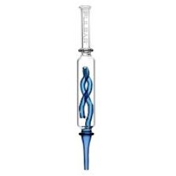 8.5" GLASS INTERNAL TWIST PERC DAB STRAW 8.5" GLASS INTERNAL TWIST PERC DAB STRAW