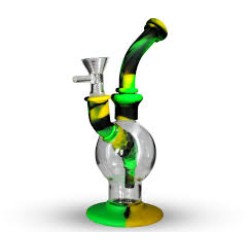 8" SILICONE E-RIG STYLE WATERPIPE 8" SILICONE E-RIG STYLE WATERPIPE