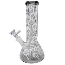 8" WP CLEAR BEAKER W/ GLOW IN DARK ASST STICKER 8" WP CLEAR BEAKER W/ GLOW IN DARK ASST STICKER