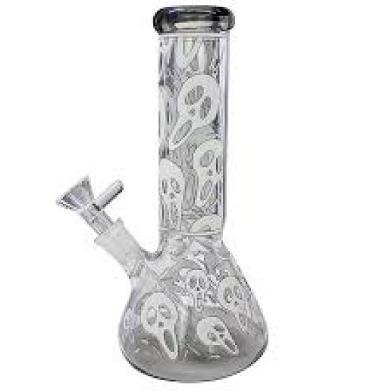 8" WP CLEAR BEAKER W/ GLOW IN DARK ASST STICKER 8" WP CLEAR BEAKER W/ GLOW IN DARK ASST STICKER