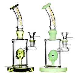 9" WHITE SKULL WATER PIPE 9" WHITE SKULL WATER PIPE