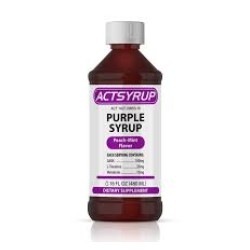 ACTSYRUP PURPLE SYRUP 16OZ - PEACH MINT FLAVOR ACTSYRUP PURPLE SYRUP 16OZ - PEACH MINT FLAVOR