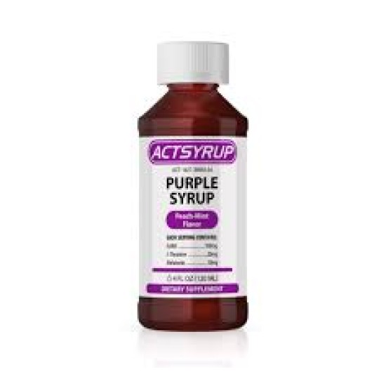 ACTSYRUP PURPLE SYRUP 4OZ - PEACH MINT ACTSYRUP PURPLE SYRUP 4OZ - PEACH MINT