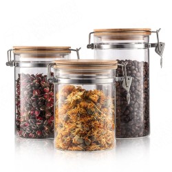 AIR TIGHT GLSS JAR BAMBOO LID 4G AIR TIGHT GLSS JAR BAMBOO LID 4G
