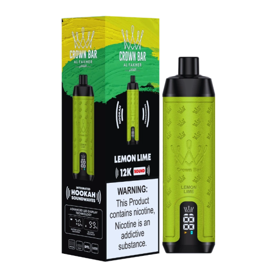 ALFAKHER CROWN BAR 12K PUFFS 5CT/BX - LEMON LIME