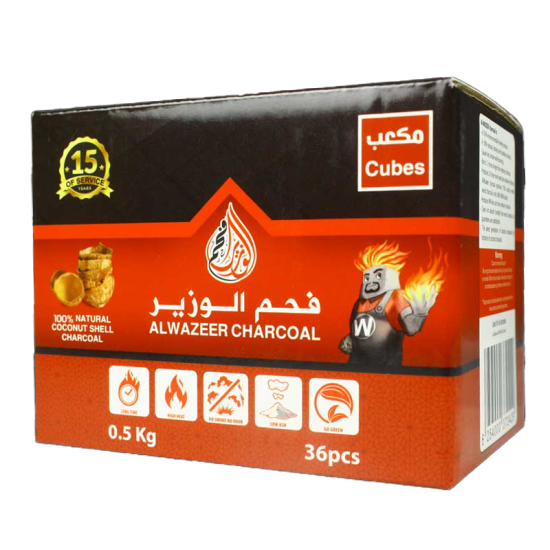 ALWAZEER CHARCOAL 0.5 KG 36PC/BX