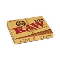 AMBER RAW PAPER ROLLING TIP 125PCS