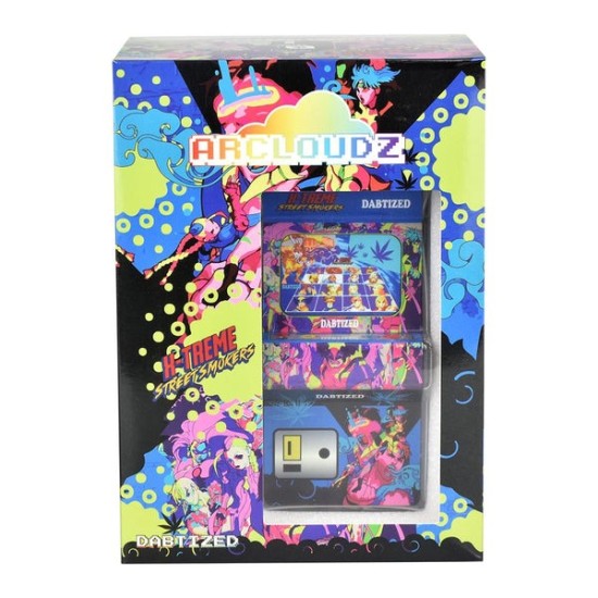 ARCLOUDZ DABTIZED 7" ASSORTED DESIGN GLASS WATER PIPE