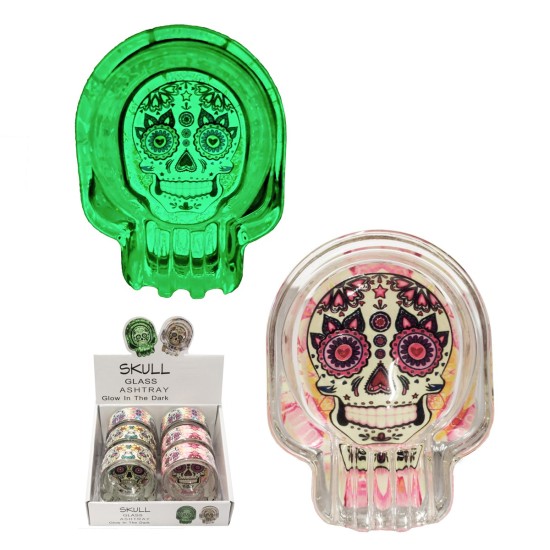 ASHTRAY GLOW IN DARK SKULL