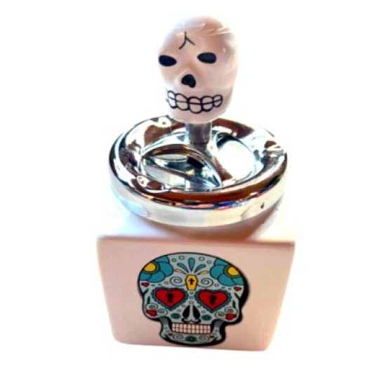 ASHTRAY SKULL PUSH DOWN
