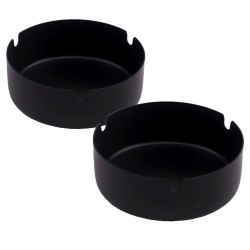 ASHTRAY STEEL IRON BLACK