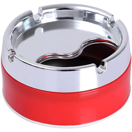 ASHTRAY STEEL UFO RED
