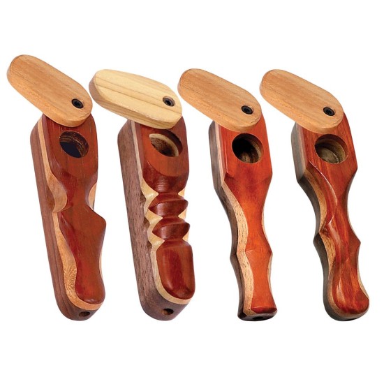 ASST WOOD PIPES WITH SWING LID 6PC