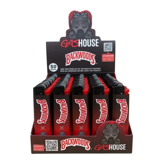BACKWOODS X GASHOUSE LIGHTERS 50CT/DISPLAY BACKWOODS X GASHOUSE LIGHTERS 50CT/DISPLAY