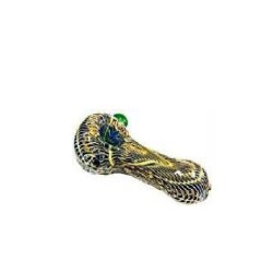 Glass Bat 4"  I/O Gold Fumed Double Funnel Style