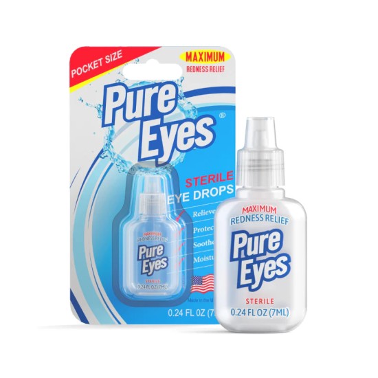 PURE EYES STERILE EYE DROPS 12/PK