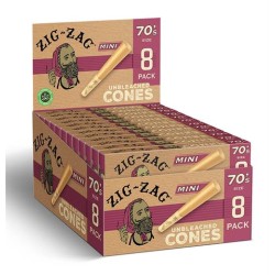 ZIG ZAG CONES 70'S UNBLEACHED MINI 24PC 12CT/BX