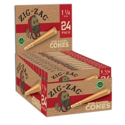 ZIG ZAG CONES UNBLEACHED 1 1/4 24PK