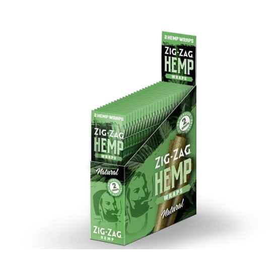 ZIG ZAG HEMP WRAPS 2PC/PK 25CT/BX - NATURAL