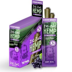 ZIG ZAG HEMP WRAPS 2PC/PK 25CT/BX - OG PURPLE