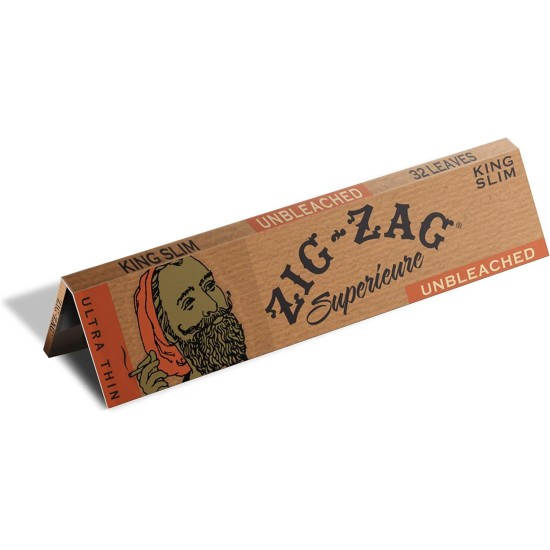 ZIG ZAG SUPERIEURE UNBLEACHED KING SLIM PAPERS 24PK