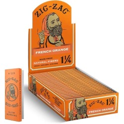 ZIGZAG 1 1/4 FRENCH ORANGE ROLLING PAPERS  24CT