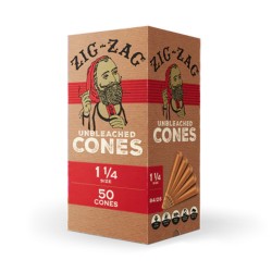 ZIZ ZAG UNCLEACHED CONES 1 1/4 50CT