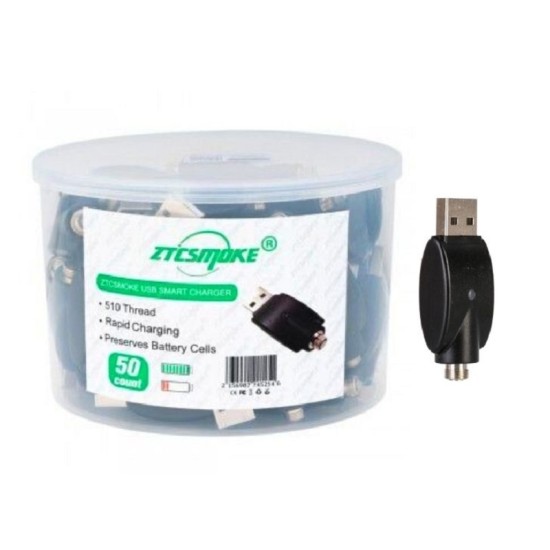 ZTC SMOKE 510 THREAD USB CHARGER CABLE W/ CORD 30 CT
