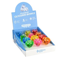 ZTC SMOKE GLYCERIN CHILLED GLASS BOWL 12PC/DISPLAY