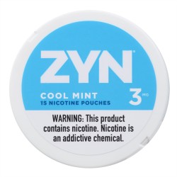 ZYN NICOTINE POUCHES 3MG 15PC/BX 5PC/PK - COOL MINT