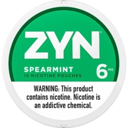 ZYN NICOTINE POUCHES 6.5MG 20PC/BX 5BX/PK - SPEARMINT