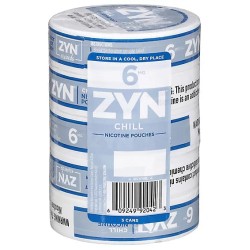 ZYN NICOTINE POUCHES 6MG 5PK - CHILL